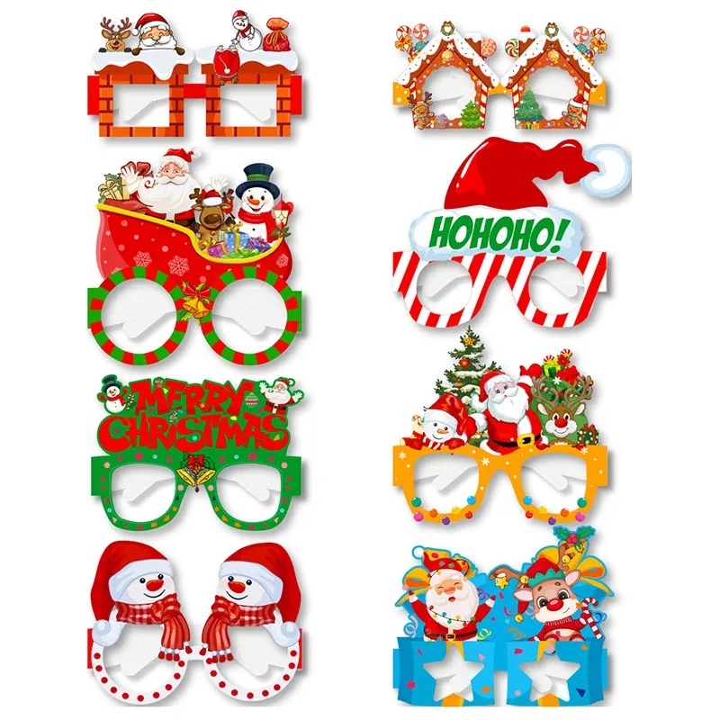8PCS Christmas Party Glasses Frames 3
