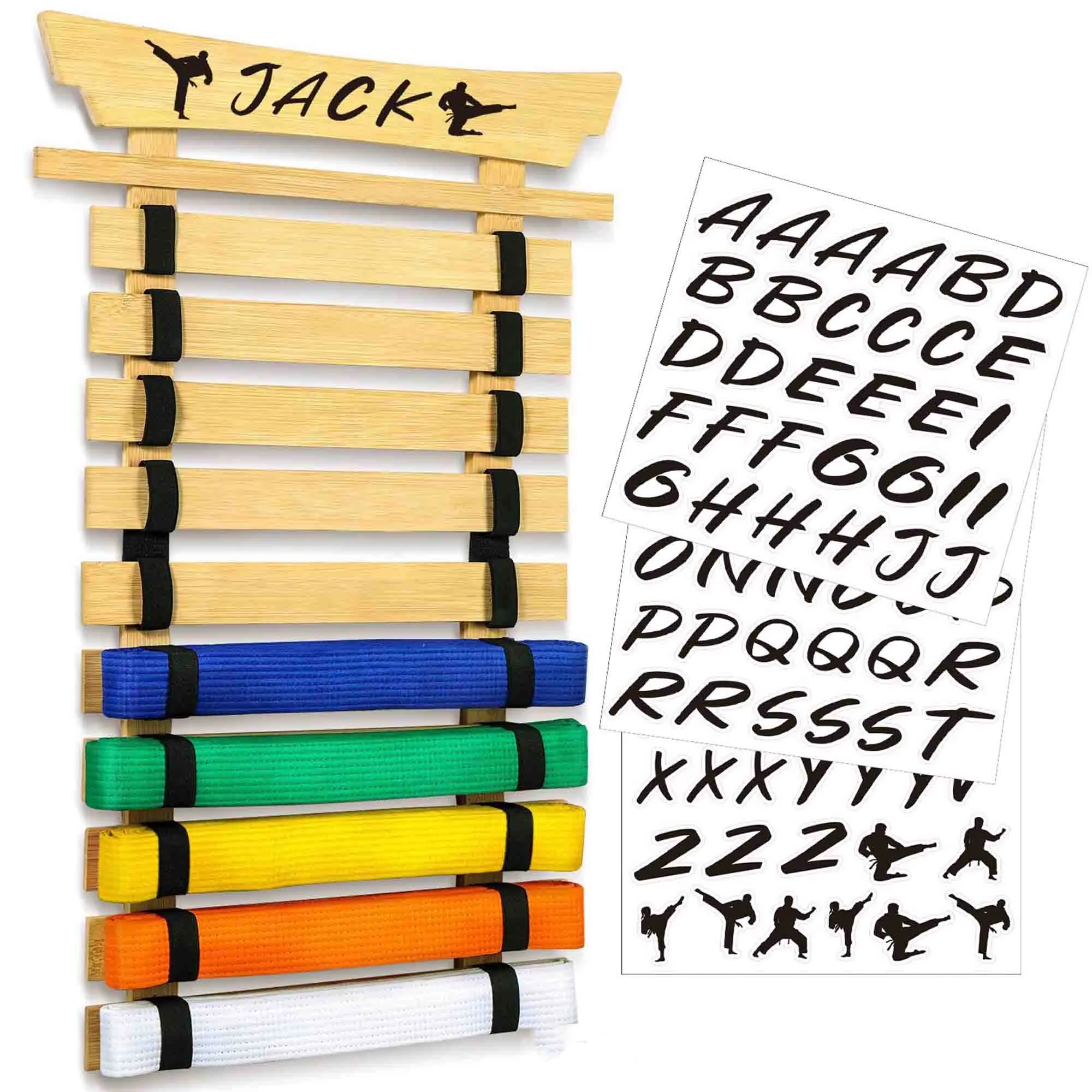 10 Belts Taekwondo Display with Stickers 3
