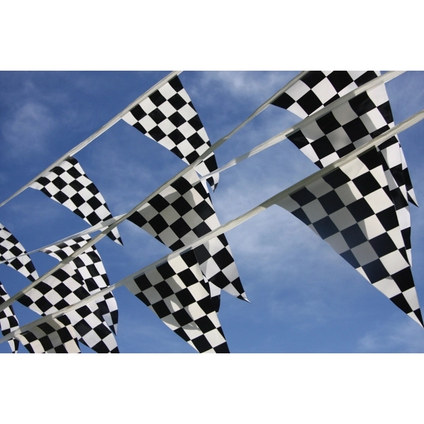 60' Checkered 24 Rectangle Flag Streamers 1