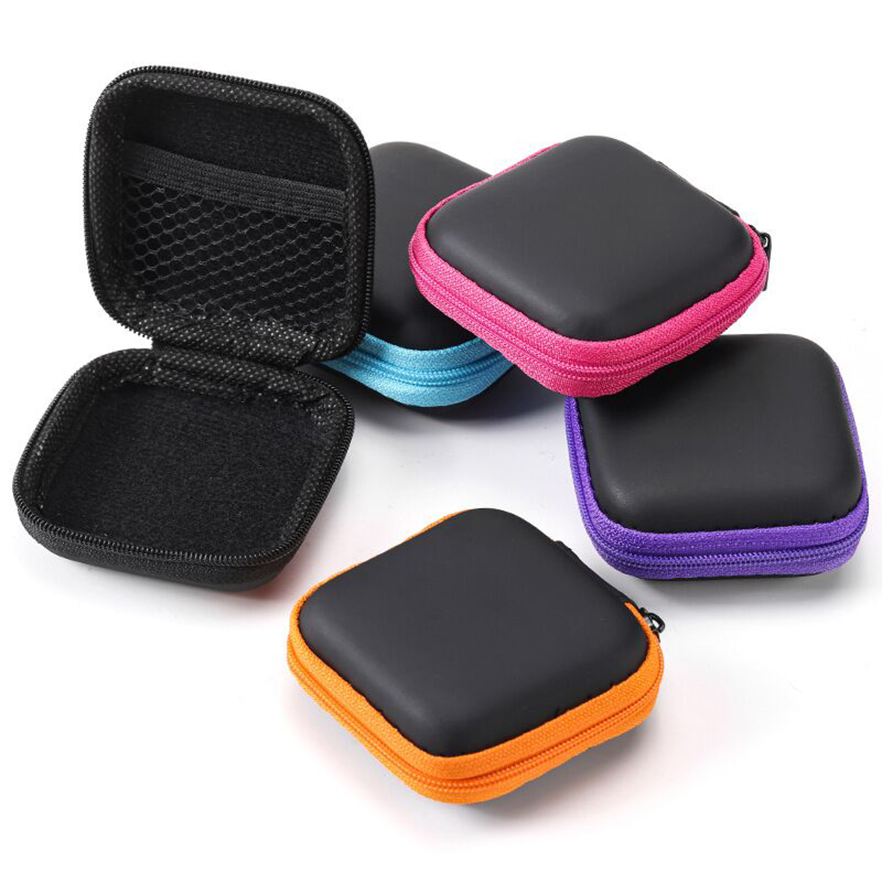 Durable Square Earbuds Carrying Case 2