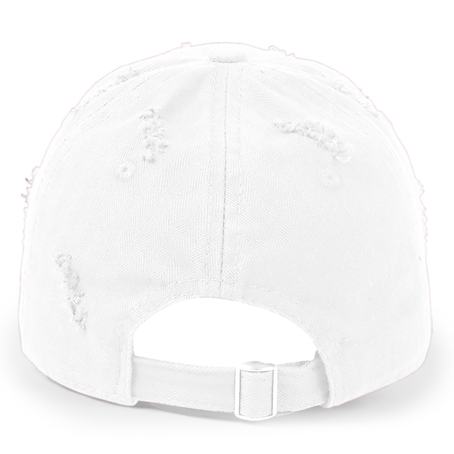 Stock Solid Color Ripped Cotton 6-Panel Baseball Cap 2