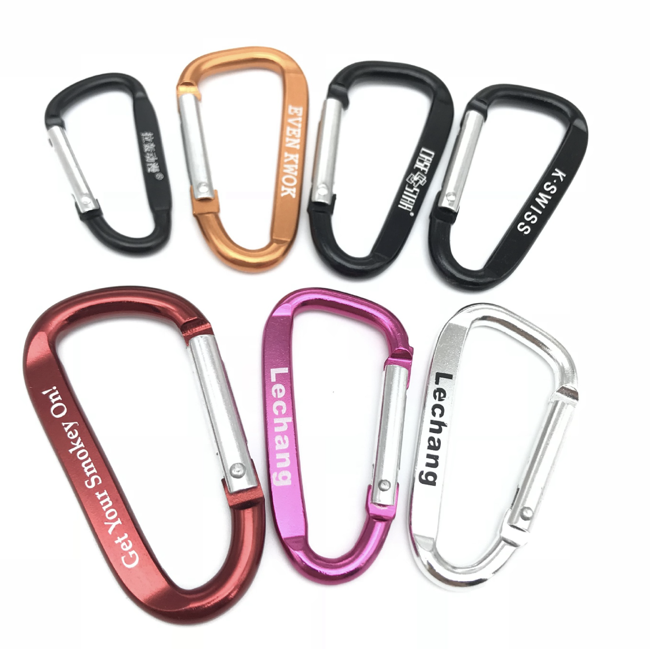 Flat Aluminum Carabiner D Ring 2