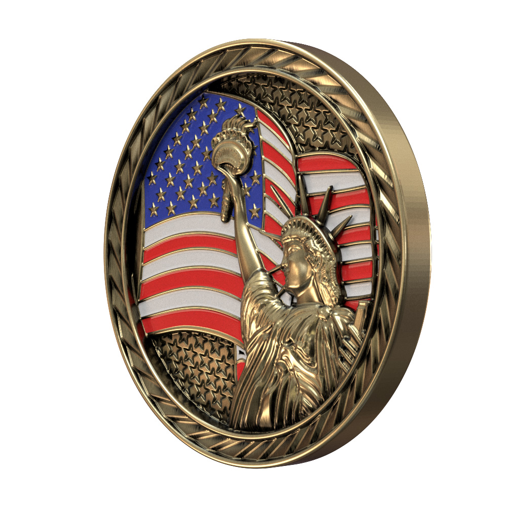 Texture Tone® Antique Gold Double Sided Liberty Coin (2") 5