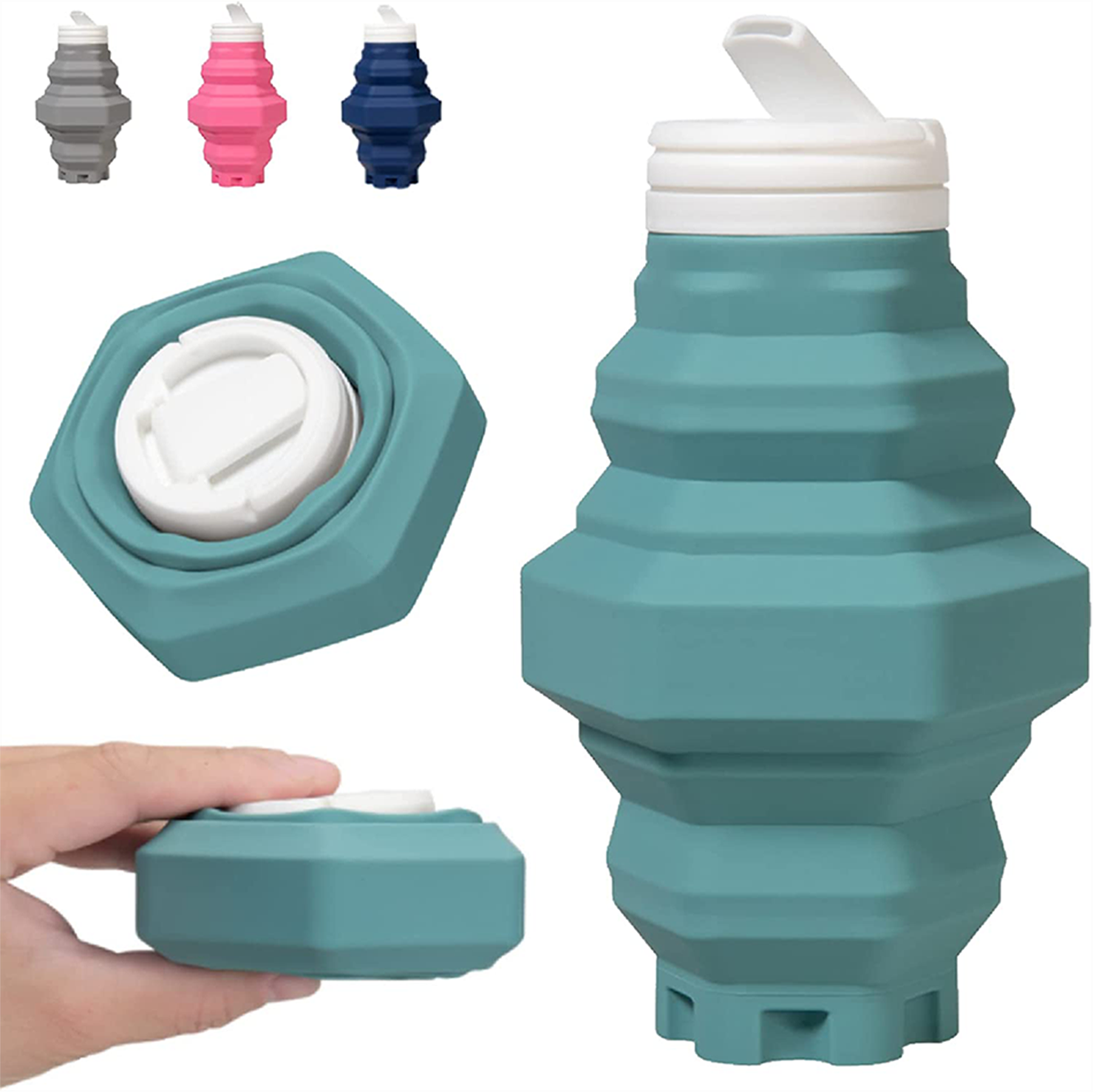 17 Oz. Silicone Collapsible Water Bottle 3
