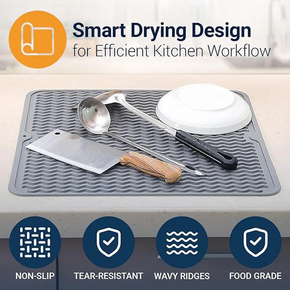 Silicone Dish Drying Mat for Multiple Usage 7