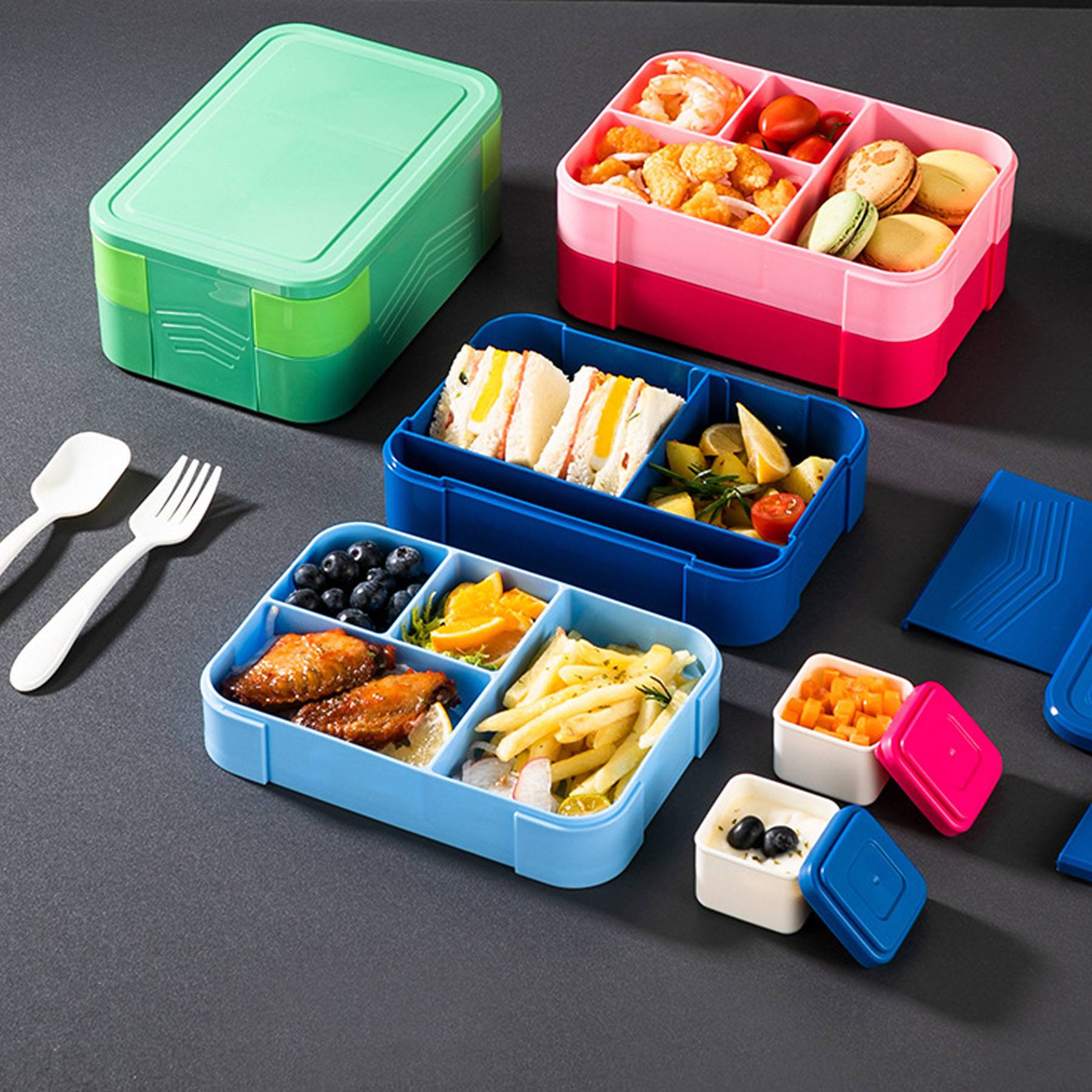 Plastic Lunch Box for Kids Girls 4