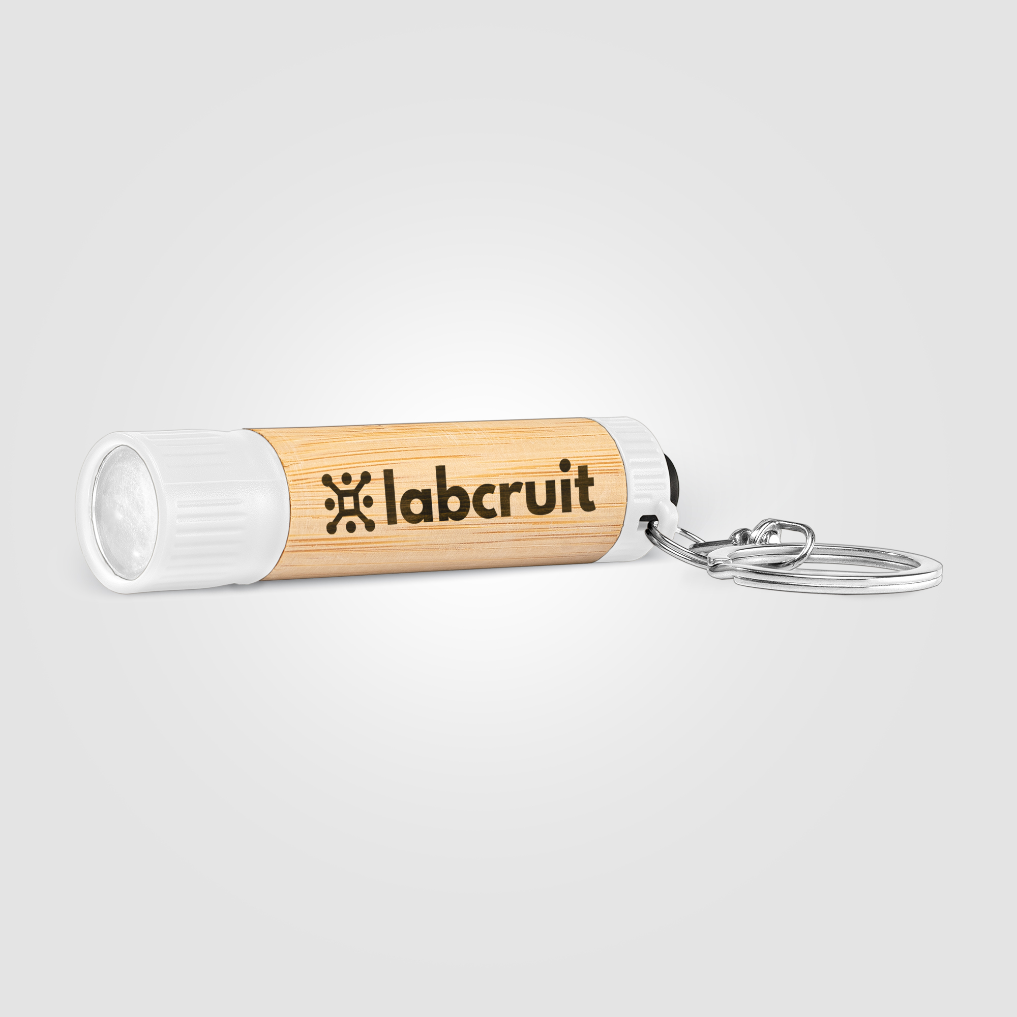 Bamboo LED Flashlight with Keyring 11
