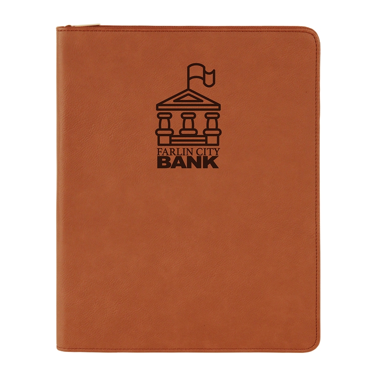 9" x 12" Leatherette Rawhide Portfolio with Zipper 1