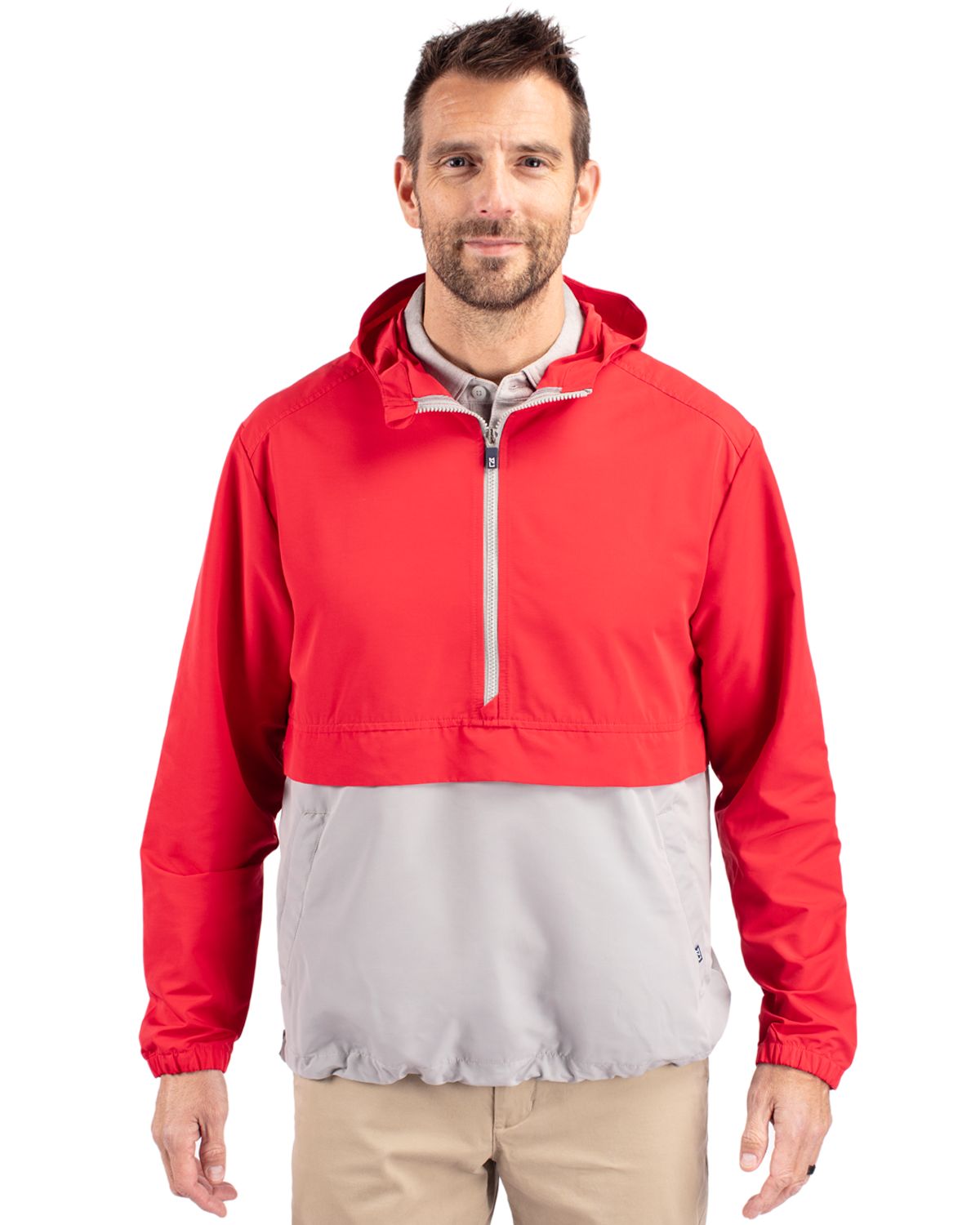 Cutter & Buck Charter Recycled Packable Mens Half Zip Anorak Jacket 7