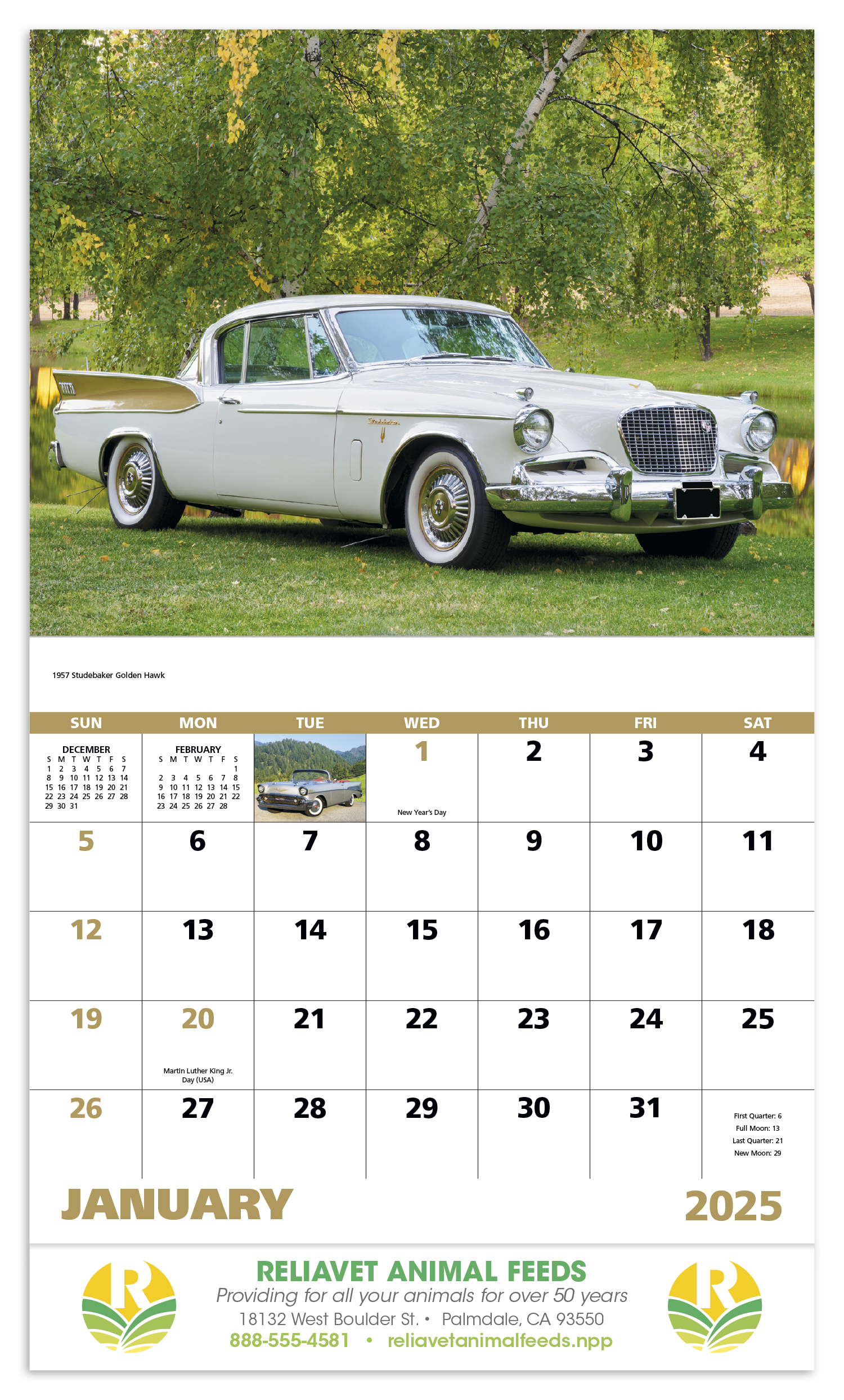 Good Value™ Classic Autos - Stapled Calendar 35