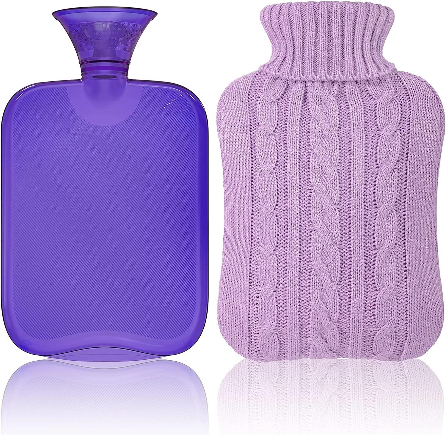 2000Ml 2 Liter Rubber Hot Water Bottle With Cover Knitted 2