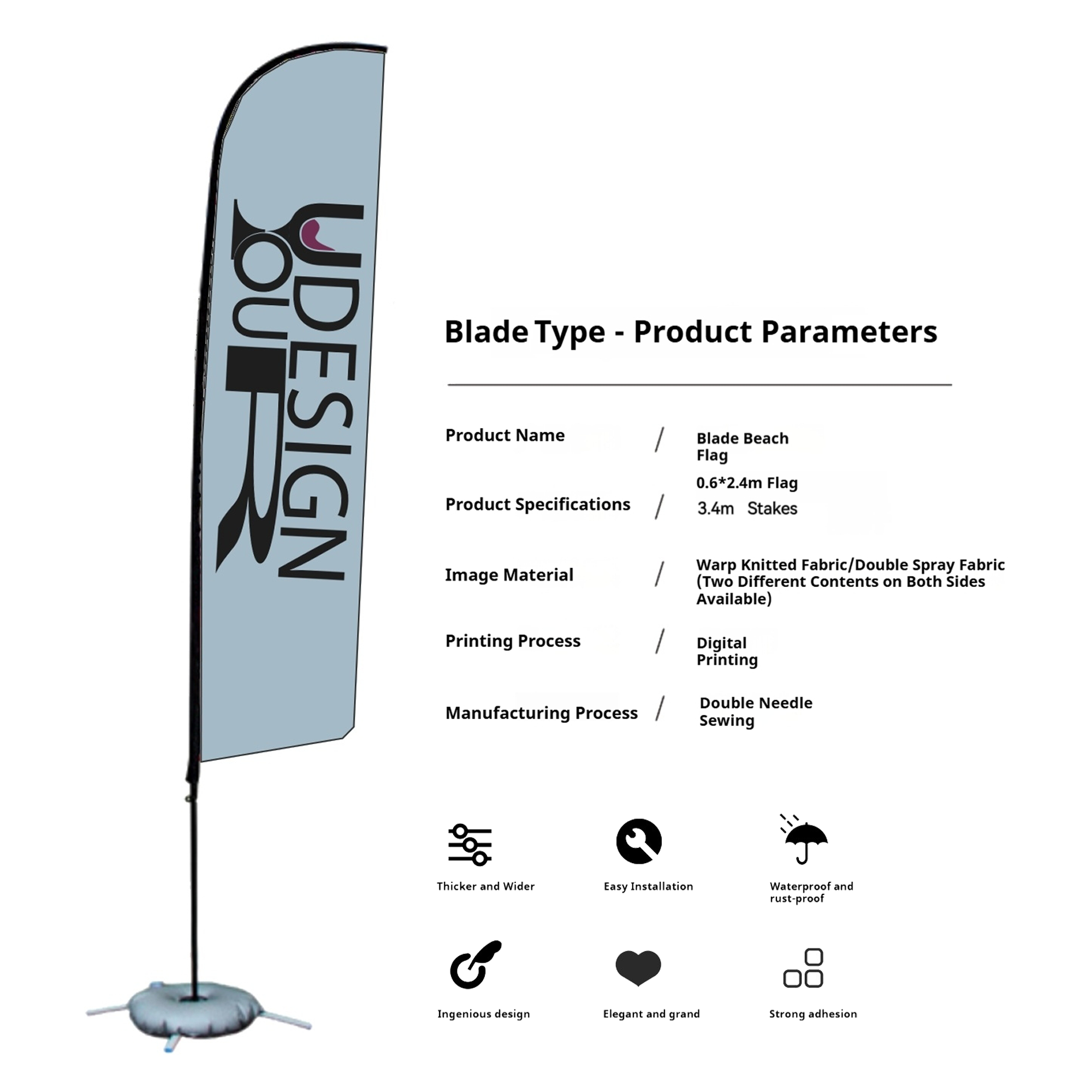 MOQ 5pcs Custom Business Feather Flag 3