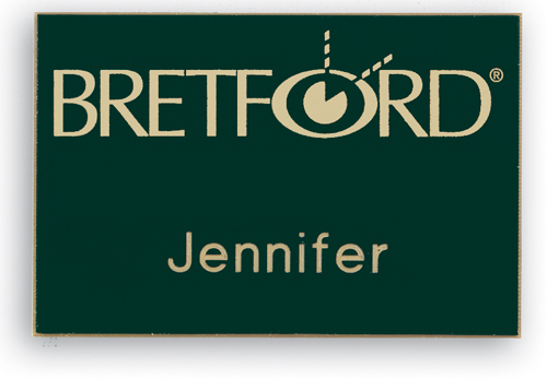 Custom Shape Deluxe Engraved Name Badge (6-10 Square Inches)