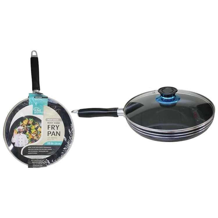 10" Nonstick Fry Pan with Lid 1