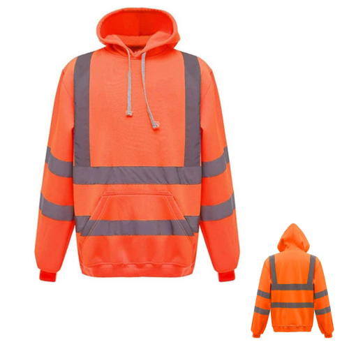 VISIPRO Reflective Safety Hoodie with Bands & Brace - 280G 9