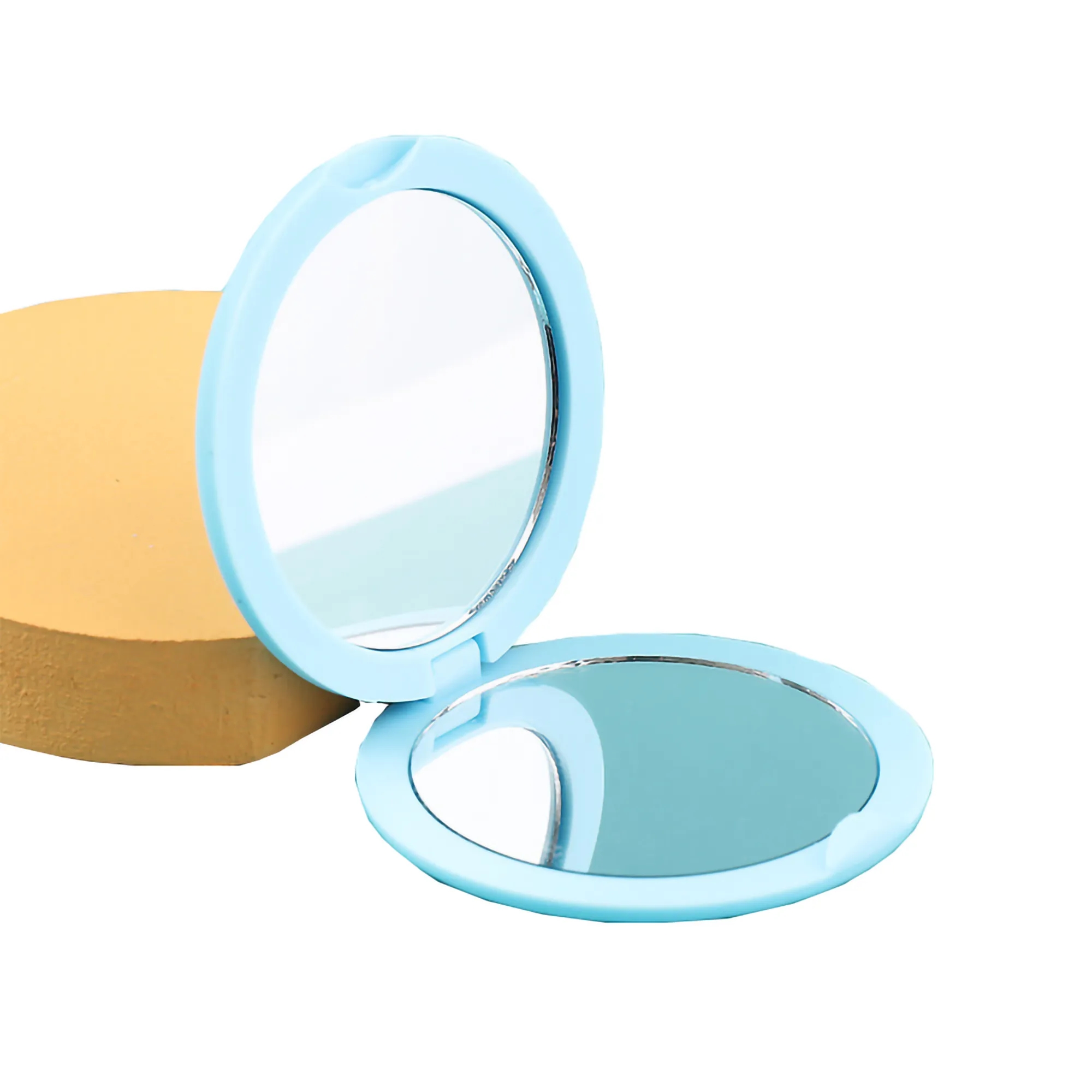 MOQ 50PCS Mini Round Plastic Pocket Cosmetic Mirror 3