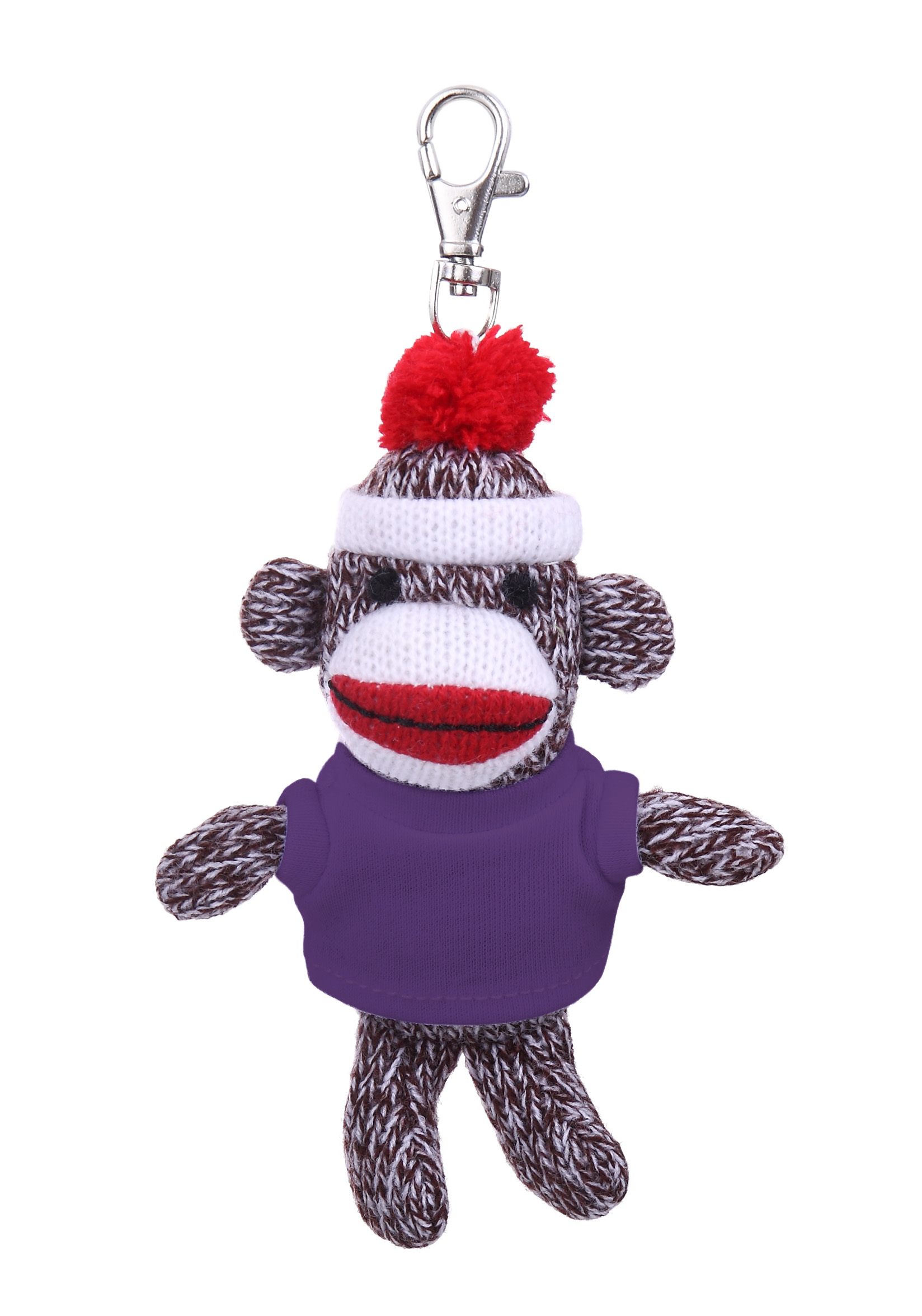 Plush Original Sock Monkey Keychain with Tee 20