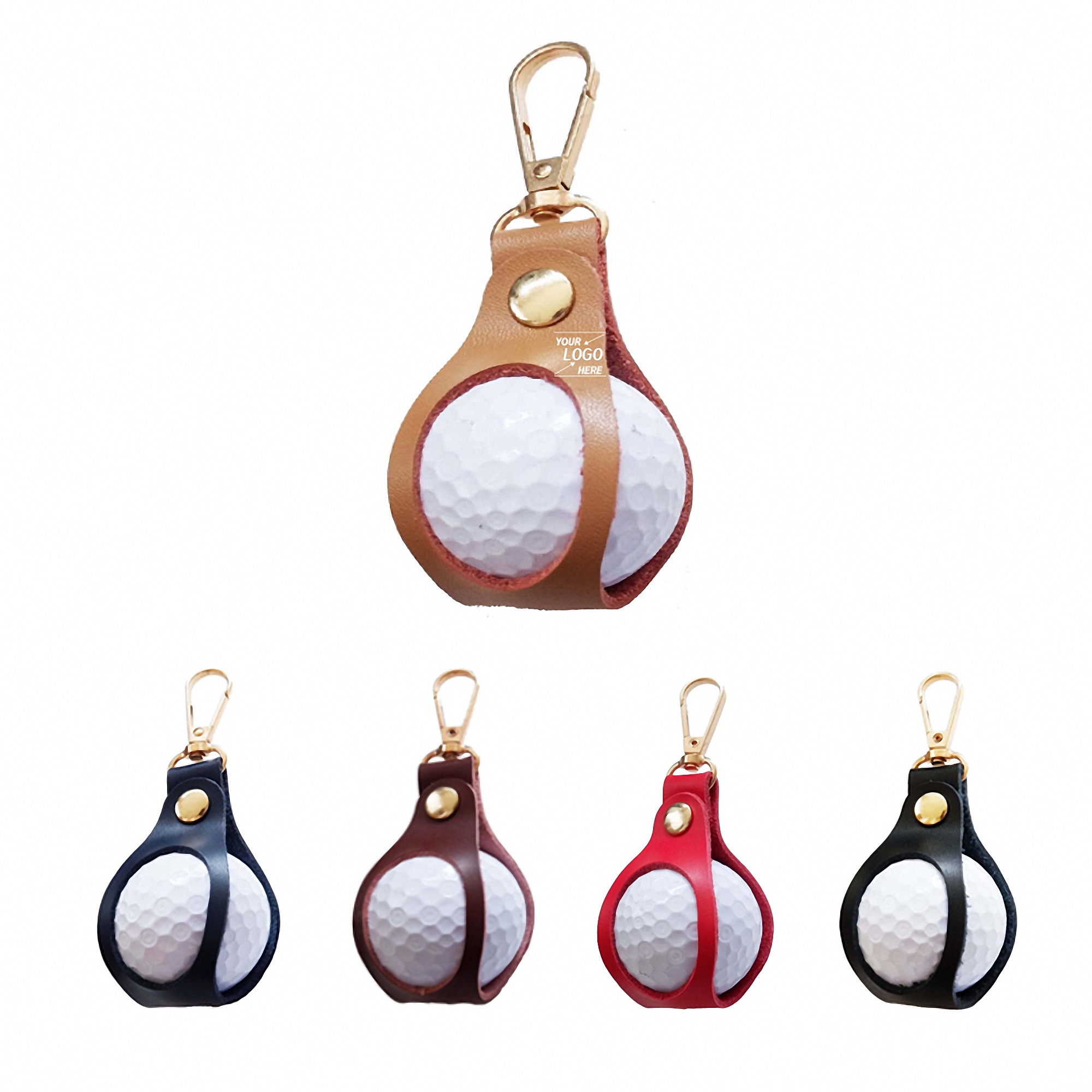Leather Golf Ball Pouch