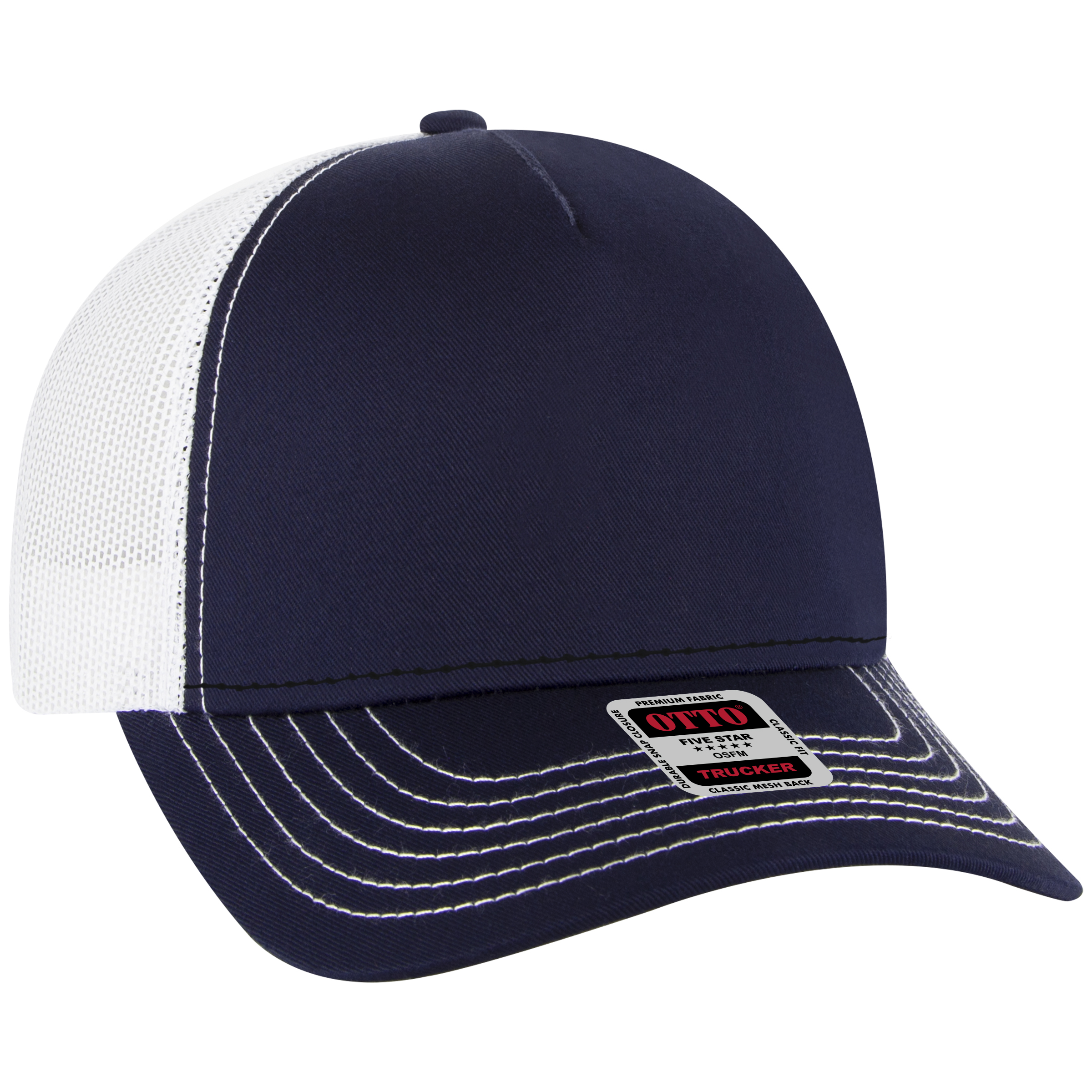 OTTO CAP® 5 Panel Low Profile Mesh Back Trucker Hat 17
