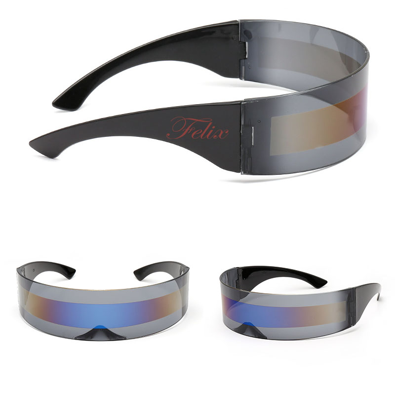 Cyberpunk Mirrored Visor Glasses 3