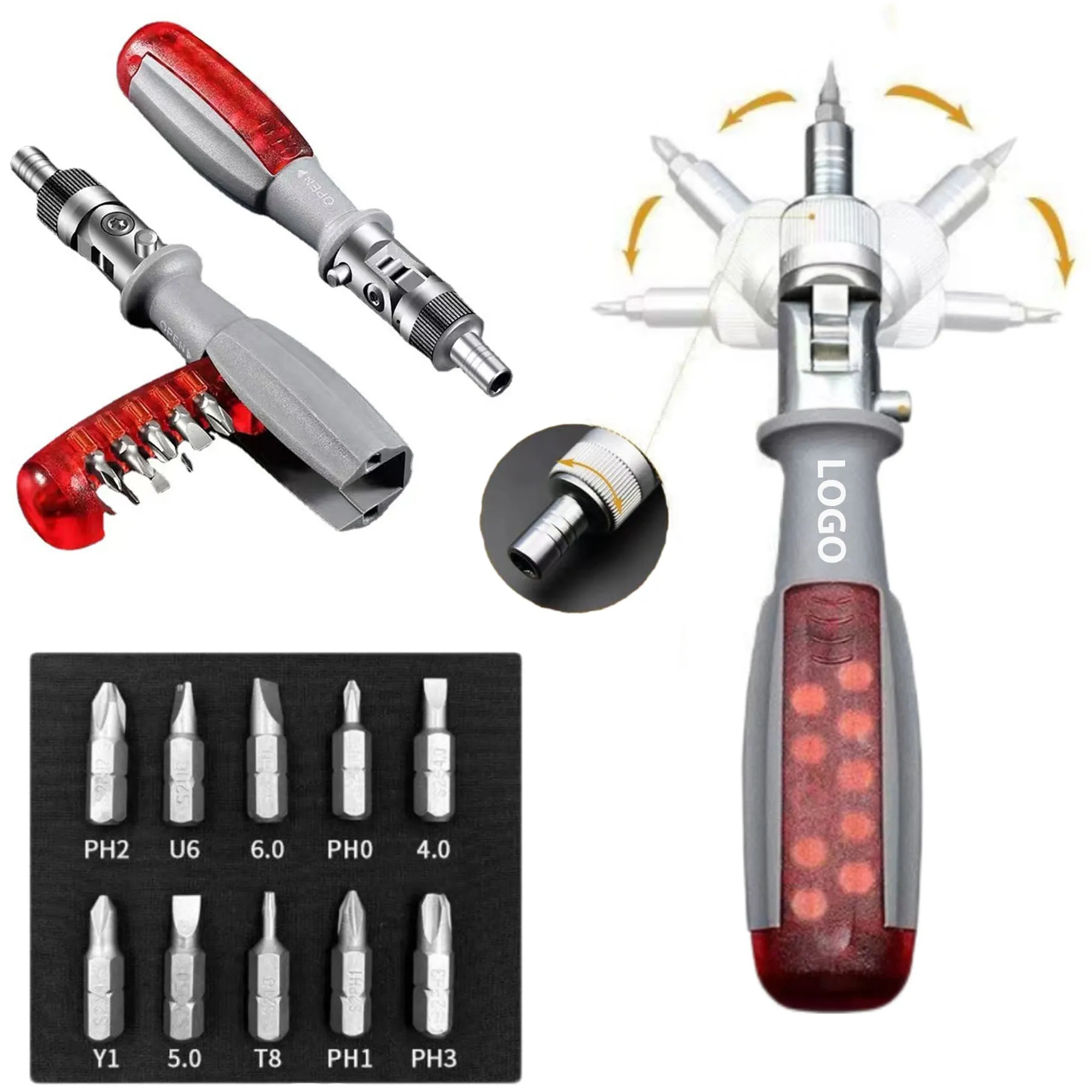 10 in 1 Ratcheting Screwdriver Set 4