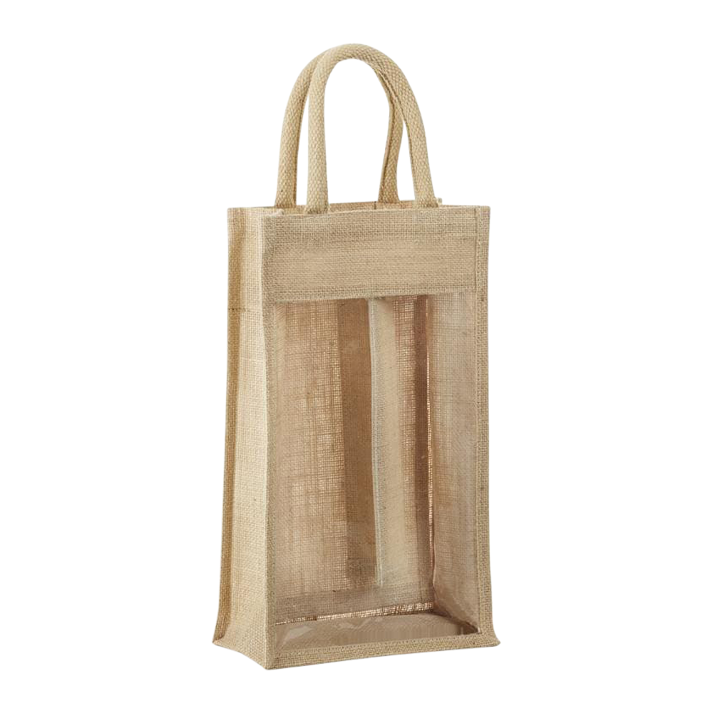 2-Bottle Jute Tote 1