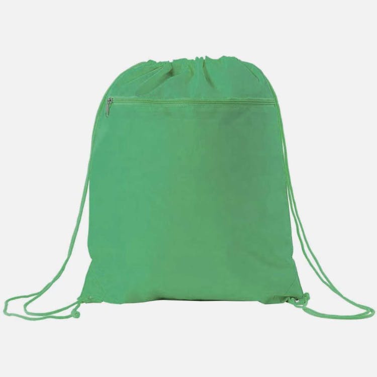 Nylon Drawstring Tote Bags - Dark Green 1