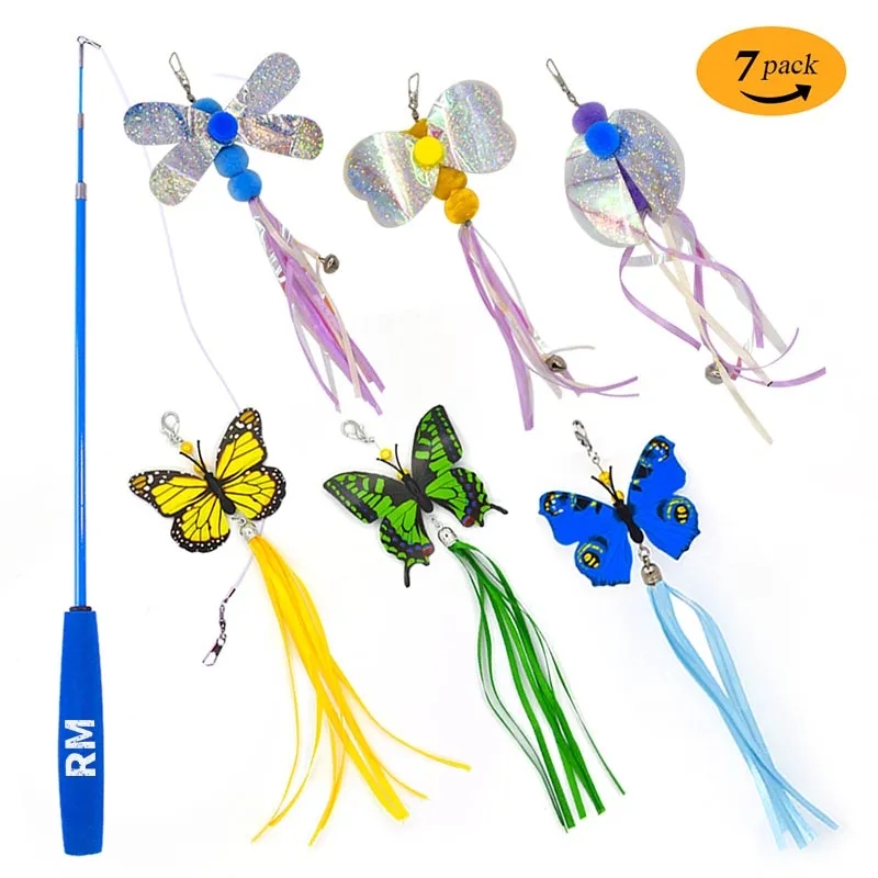 Cat Catch Wand Teaser Feather Toy 2