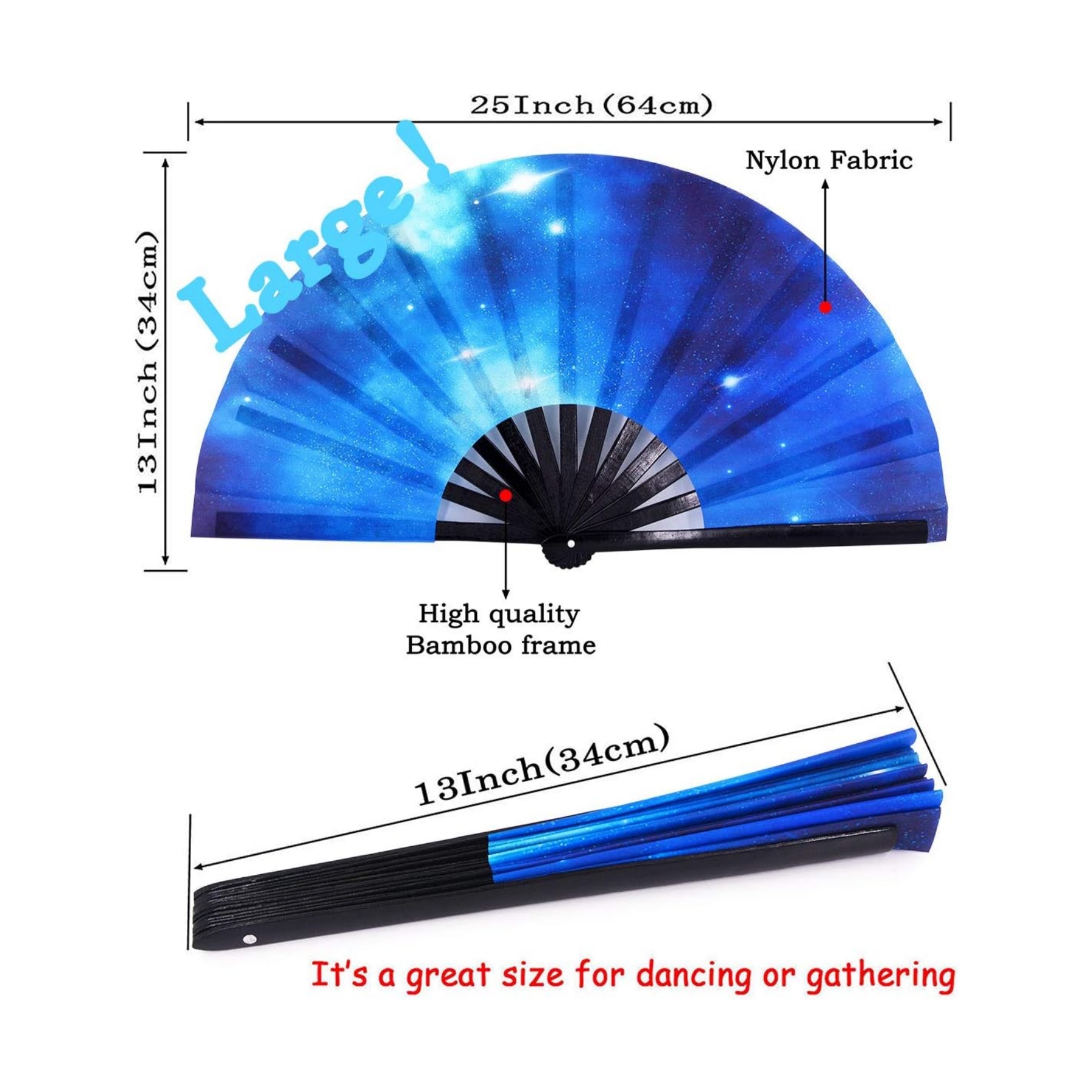 Folding Hand Fan Rave Festival Accessories 2