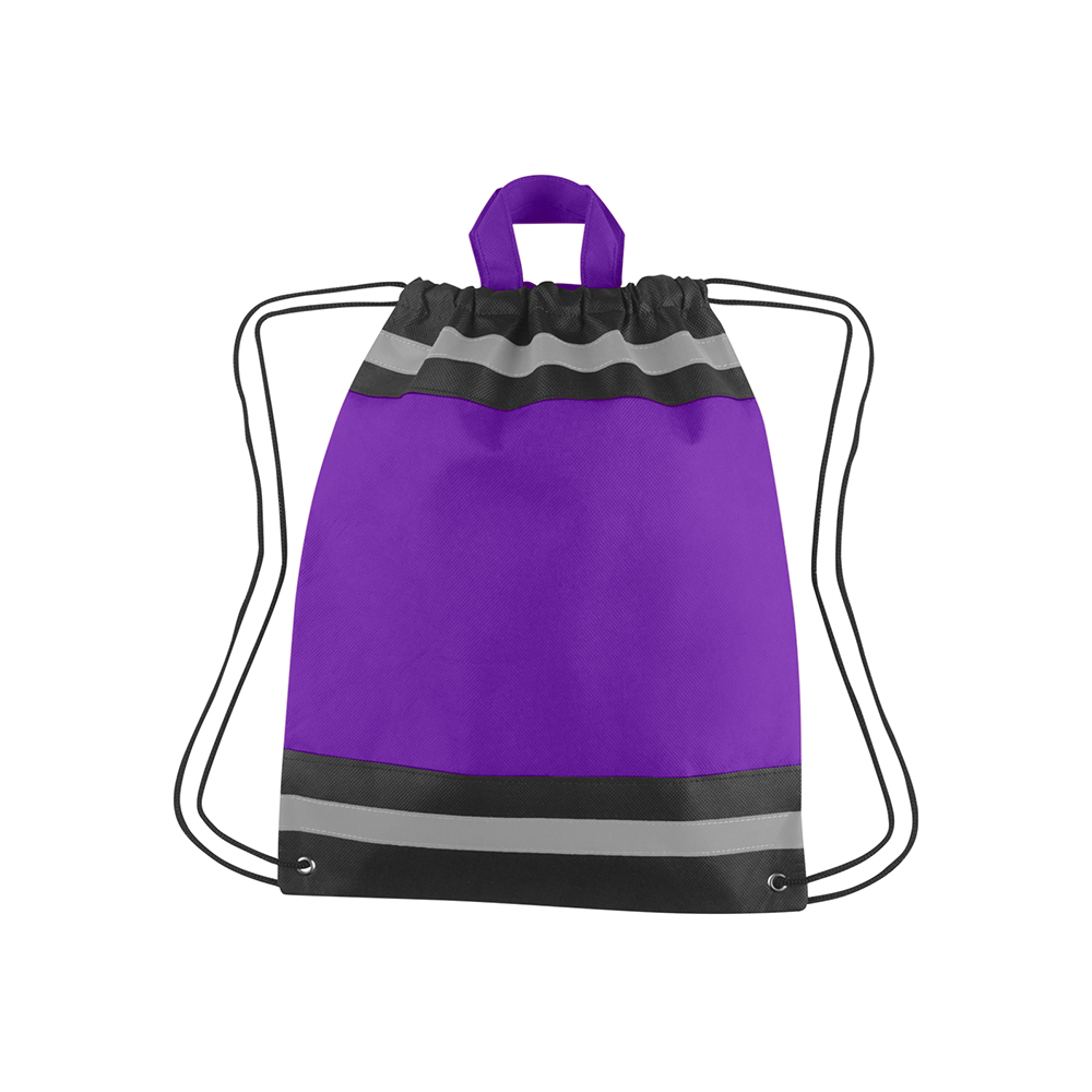 Horizon Reflective Drawstring Backpack Tote 4