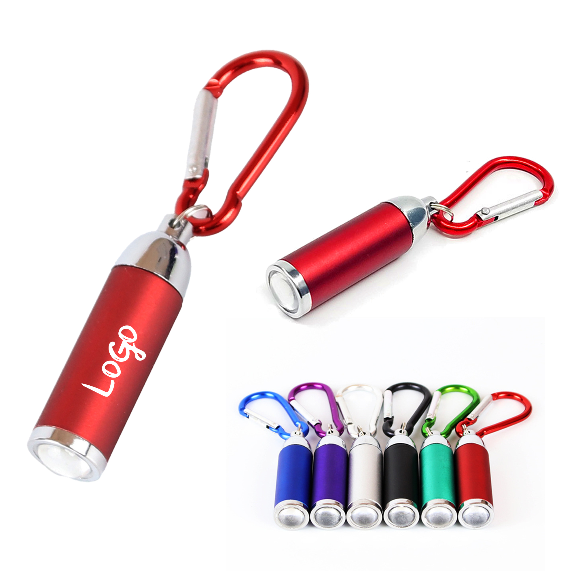 Mini LED Flashlight with Carabiner 2