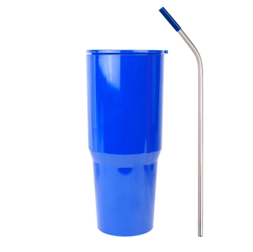 30 oz. Double Wall Acrylic Tumbler with Lid and S/S Straw 12
