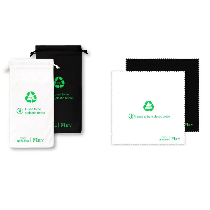 RPET Glasses Wiping Cloth with Pouch 10