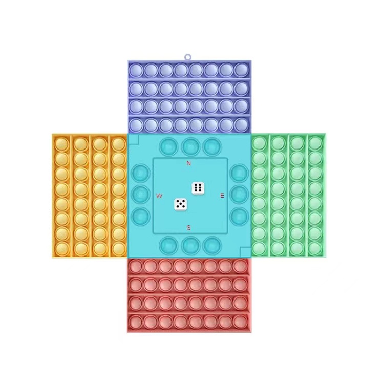 Big Size Pop Fidget Toy 4 Players Pop Chess Board Game 6