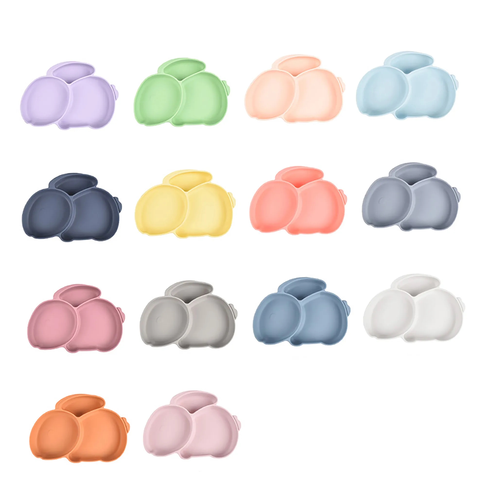 Strong Suction Silicone Divided Baby Plate 3