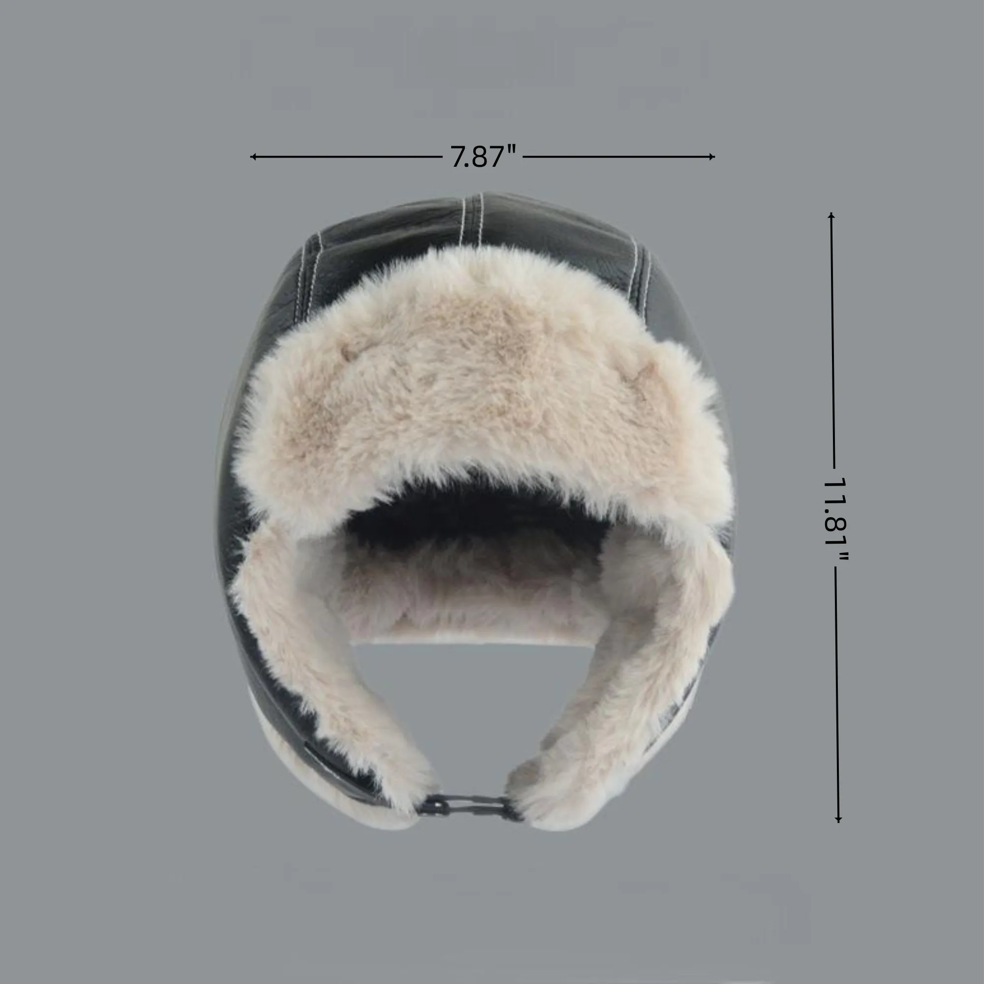 PU Leather Winter Trapper Hat Windproof Ear Flap Cap 3