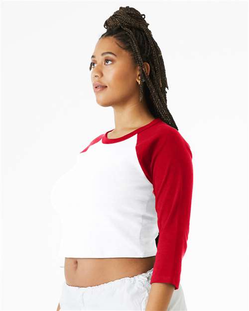 Women's Micro Rib Three-Quarter Raglan Sleeve Baby Tee - 1200 46