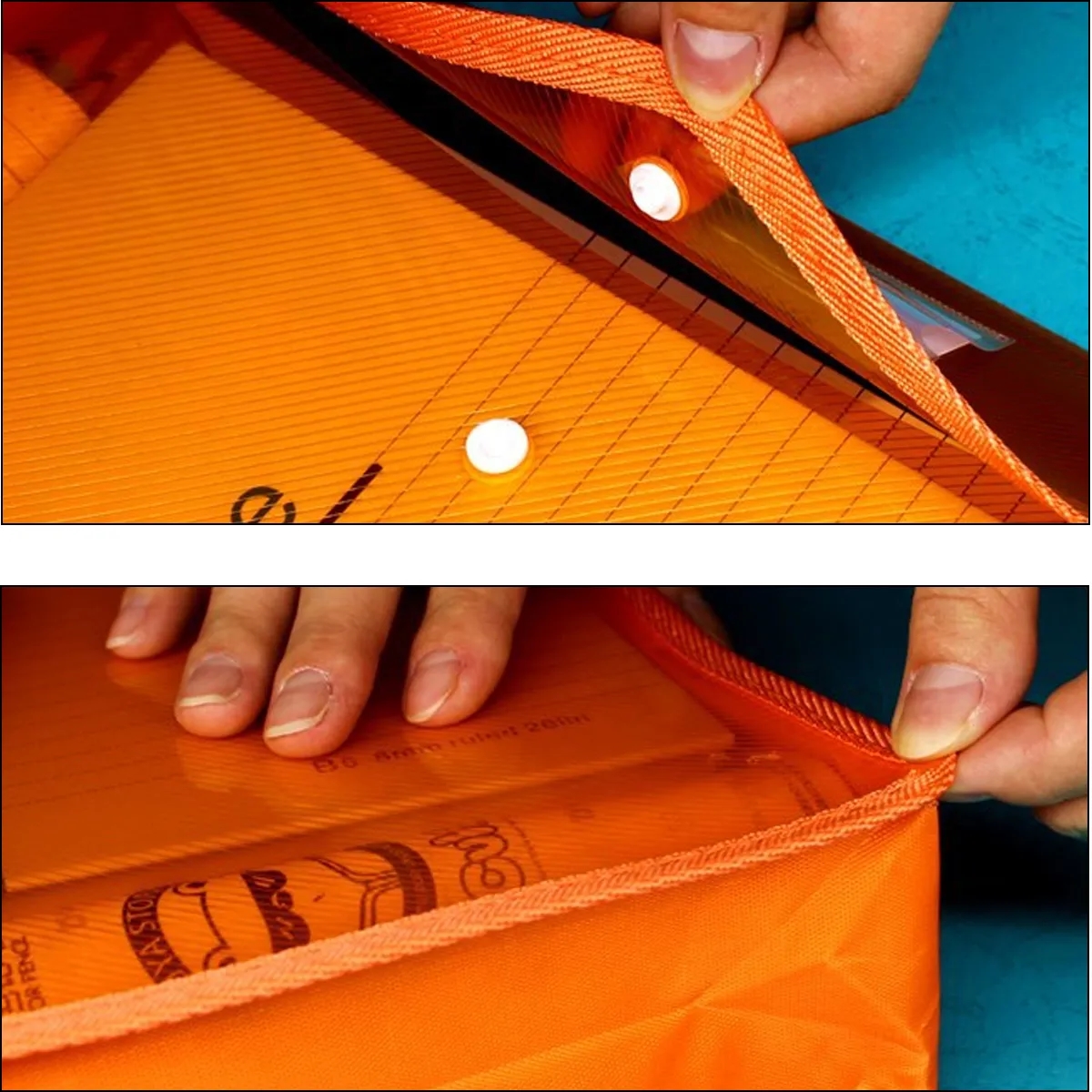 A4 Plastic Button File Folder With Mesh And Label Pocket 4