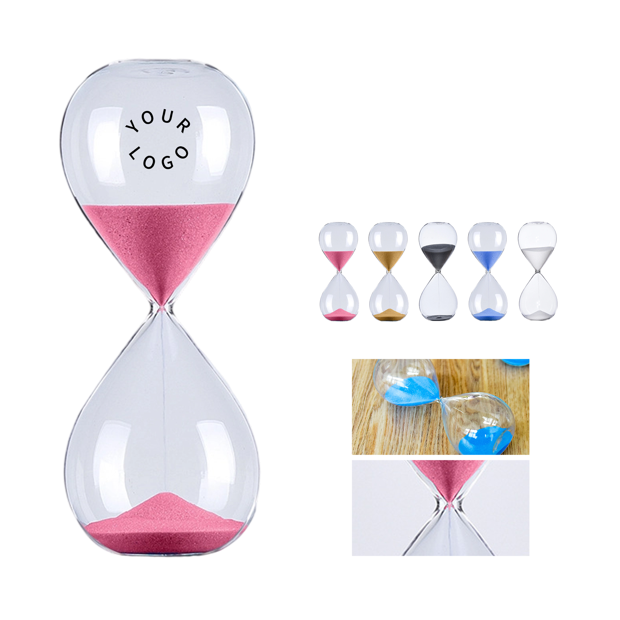 High Borosilicate Glass Hourglass Sand Timer 30 Minutes 7