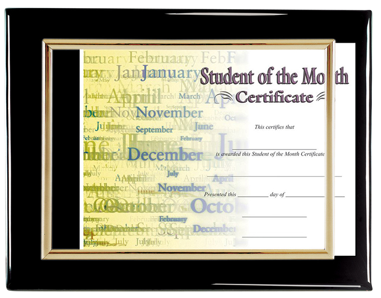 Slide In Certificate Plaque-Piano Black