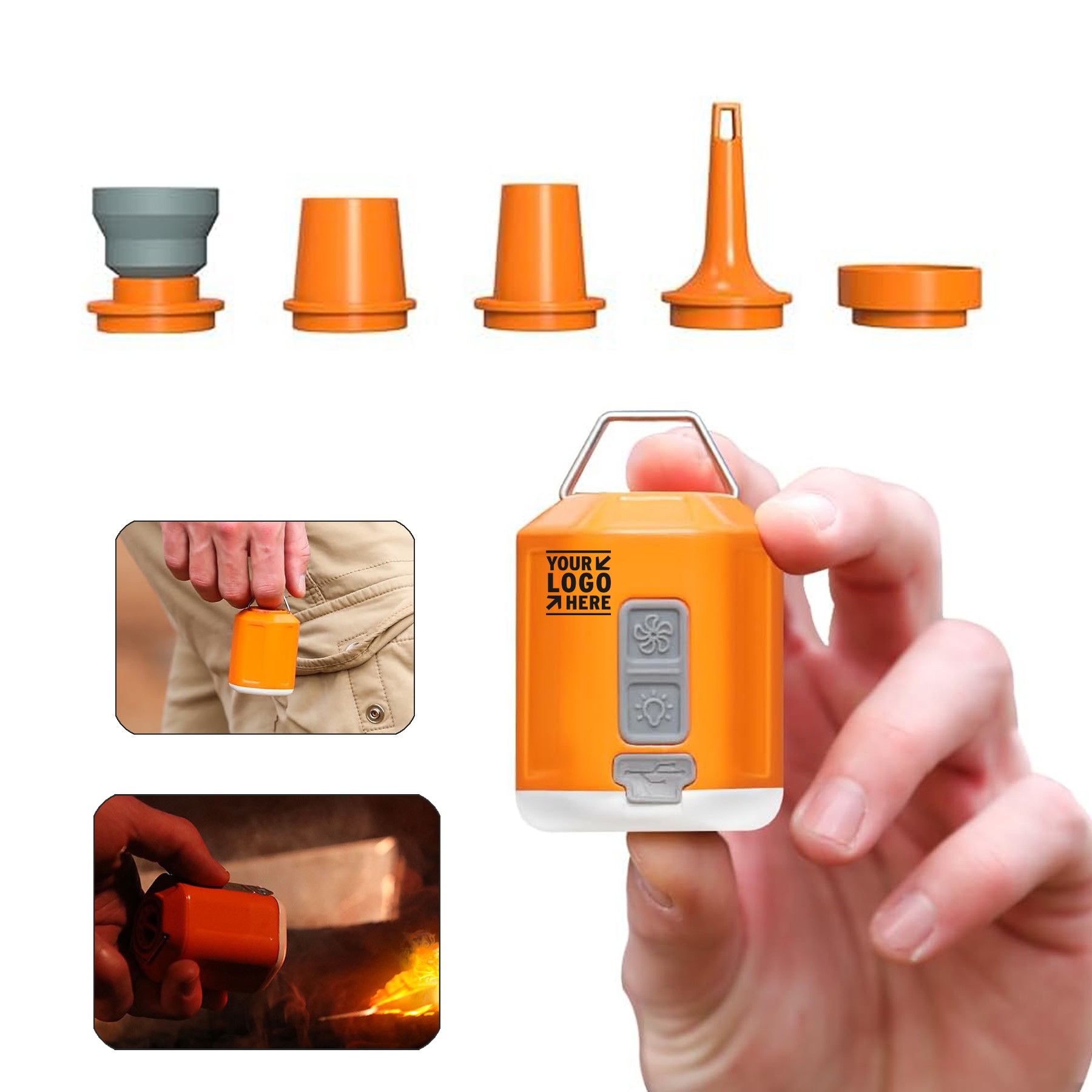 Rechargeable Inflatable Portable 4.2kPa Air Camping Light Ultra Air Mattress Pump 3