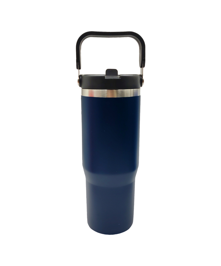 30oz. Stainless Steel Insulated Mug w/ Handle & Straw 8
