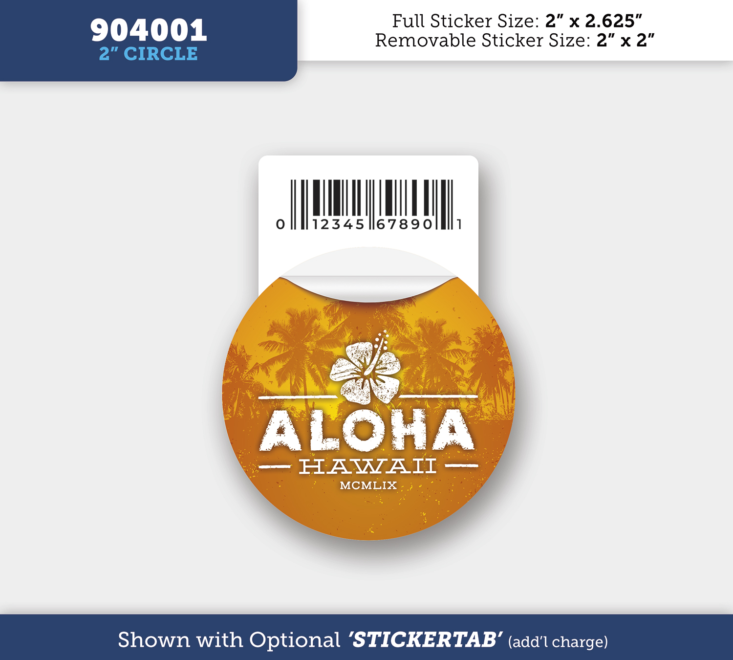 Circle - Removable Outdoor Sticker - 2" Diameter 6