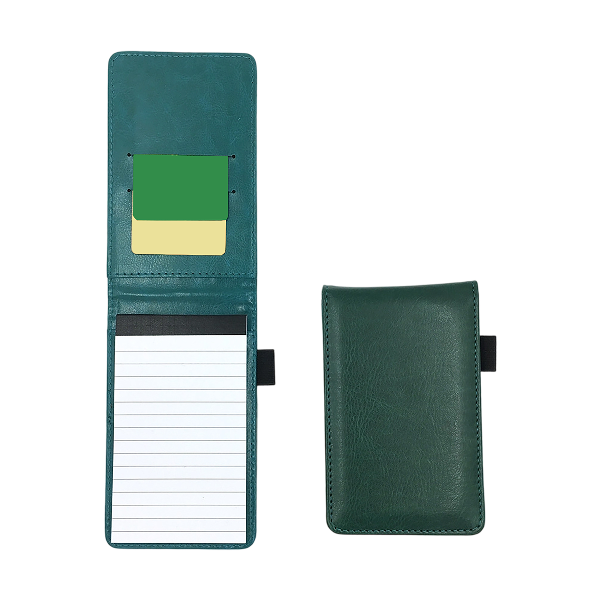 Premium Leather Mini Pocket Notepad Set with Pen Holder 2