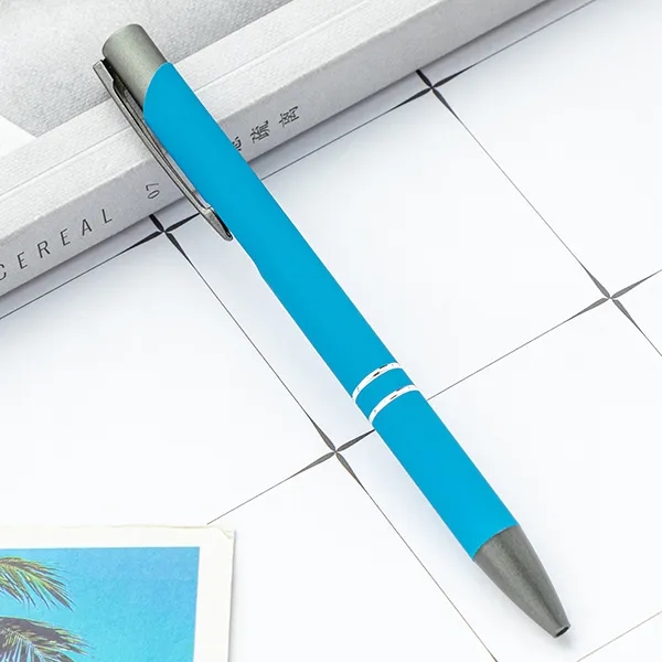 Metal Ballpoint Pen With Gunmetal Trim 2