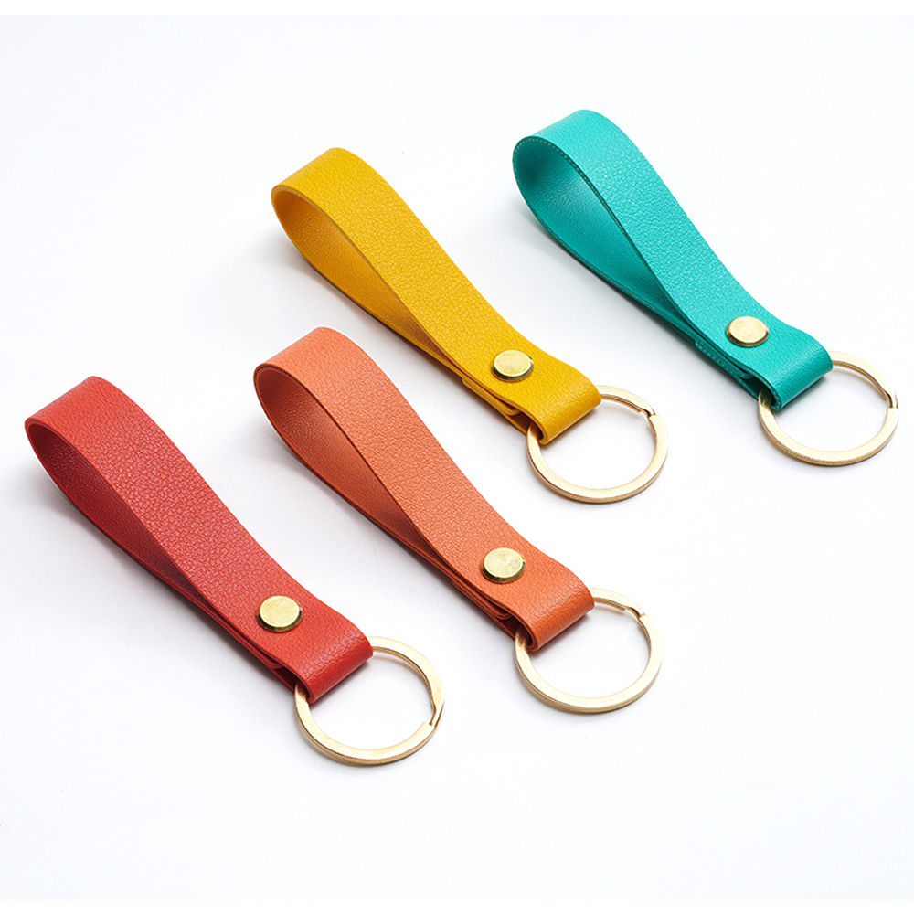 #L PU leather key chain