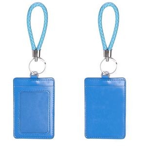Key Ring PU Leather 2 Pockets Card Holder 21