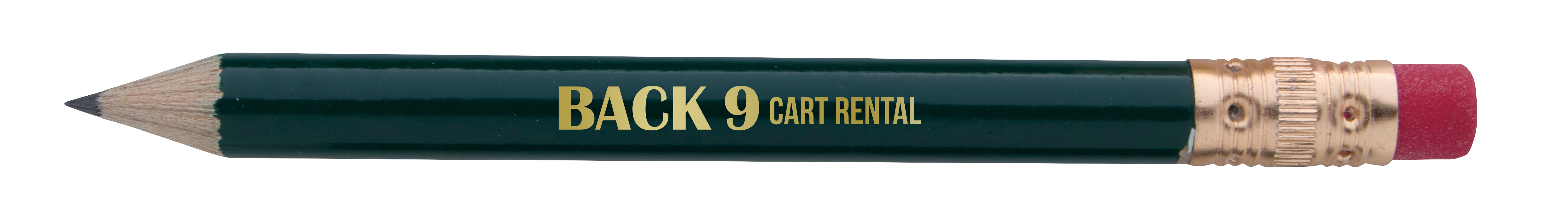 Round Golf Pencil with Eraser 18