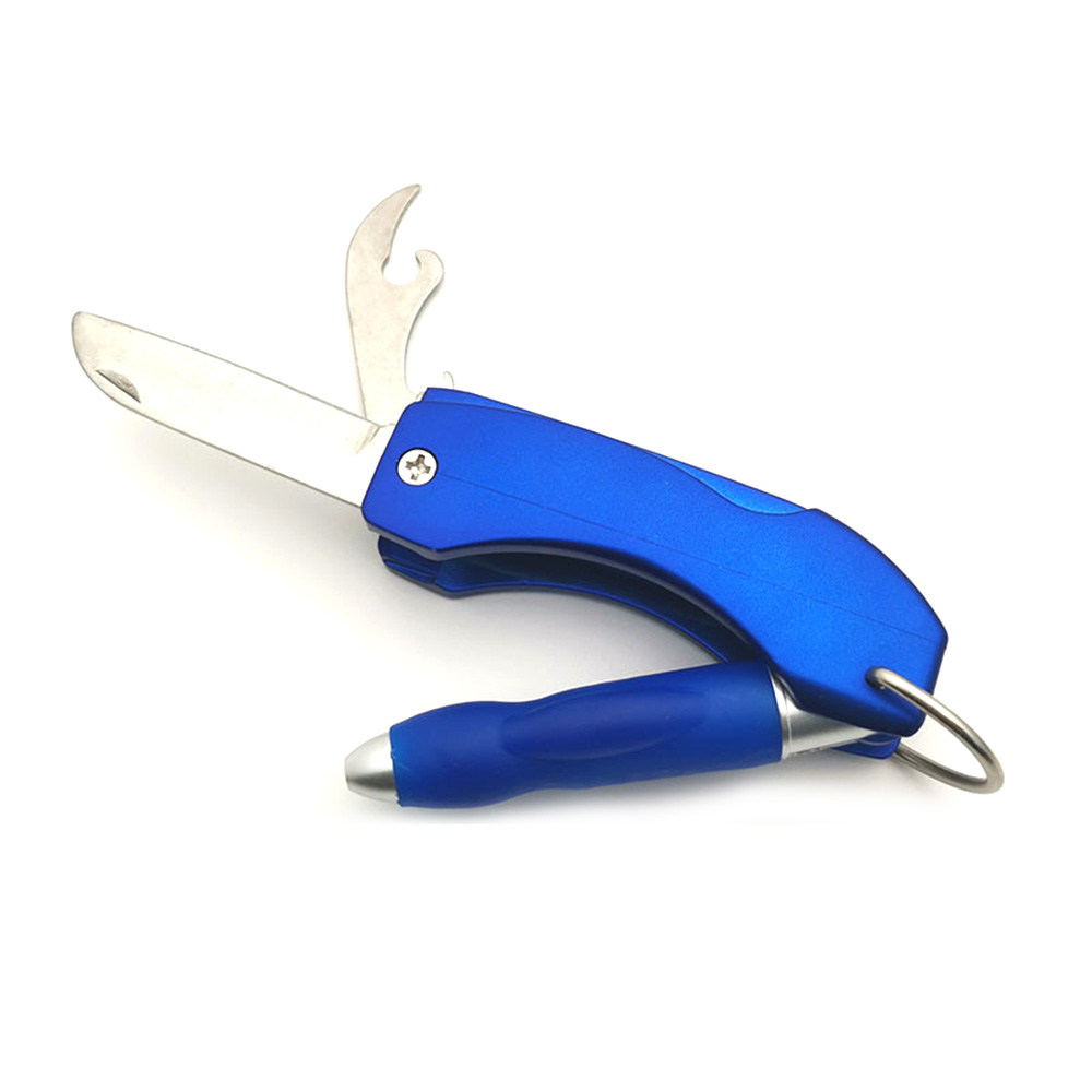 Multifunctional ballpoint pen with knife bottle opener led flashlight key ring 10
