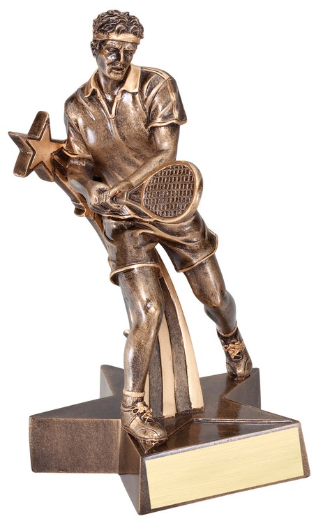6 1/2" Tall Tennis Male Superstar Resin Award 2